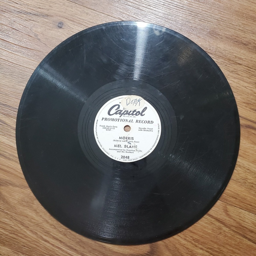 Mel Blanc – Morris/Lord Bless His Soul 1952 Capitol Records 2048 Promo V+/V+